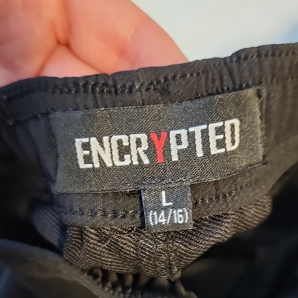 Kids Black Cargo Pants - Picture 2 of 3